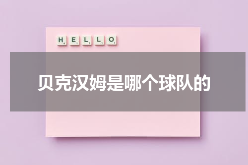 贝克汉姆是哪个球队的