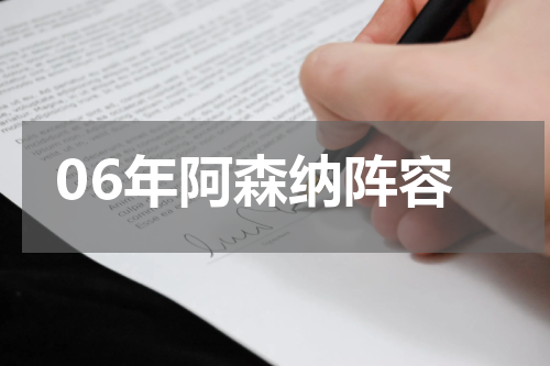 06年阿森纳阵容