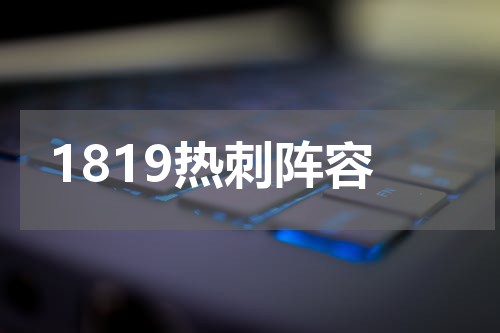 1819热刺阵容