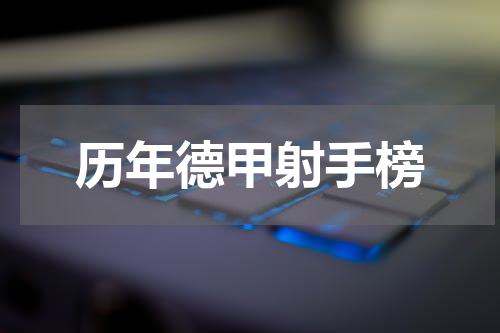 历年德甲射手榜