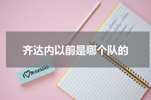 齐达内以前是哪个队的