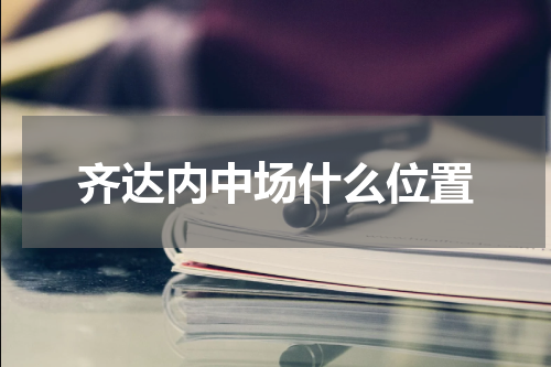 齐达内中场什么位置