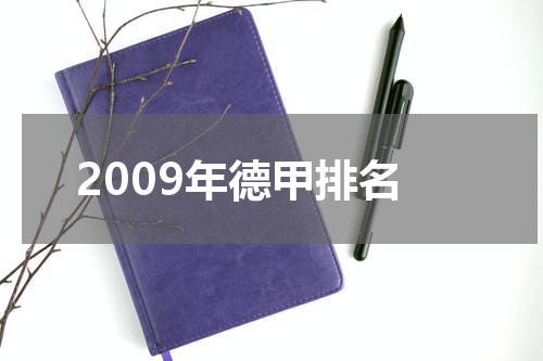 2009年德甲排名