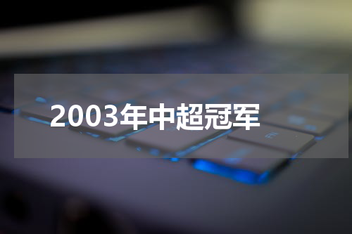 2003年中超冠军