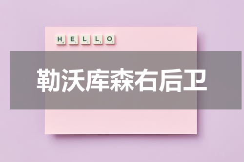 勒沃库森右后卫