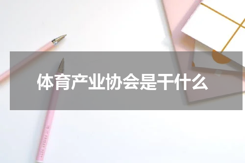 体育产业协会是干什么