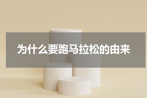 为什么要跑马拉松的由来