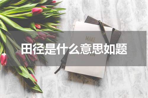 田径是什么意思如题