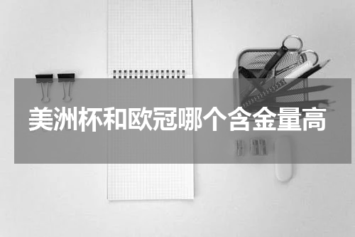 美洲杯和欧冠哪个含金量高