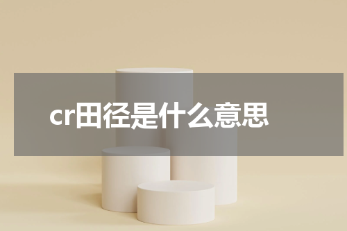 cr田径是什么意思