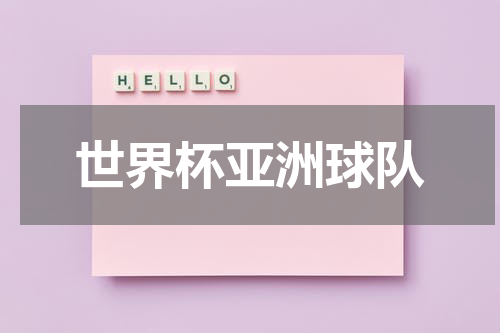 世界杯亚洲球队