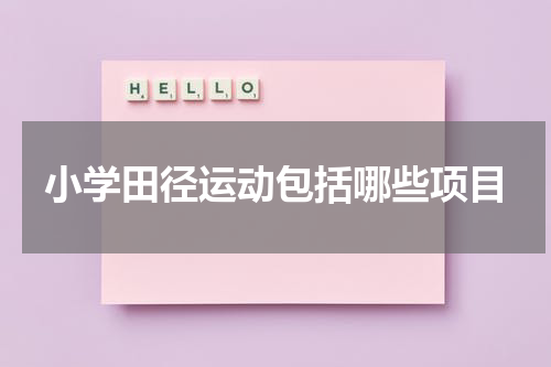 小学田径运动包括哪些项目