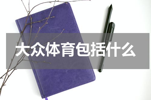 大众体育包括什么