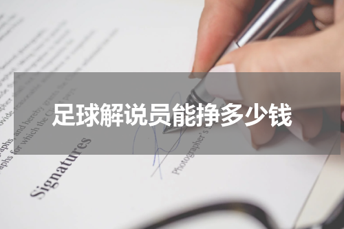 足球解说员能挣多少钱