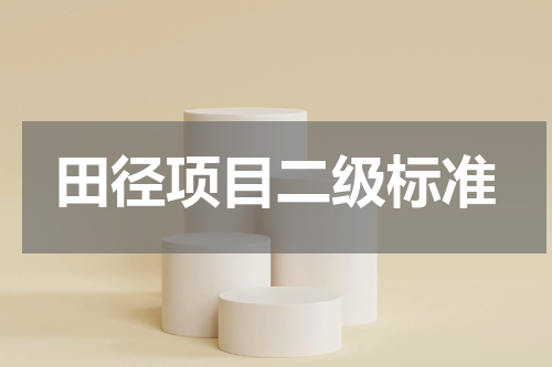 田径项目二级标准