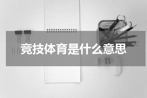 竞技体育是什么意思