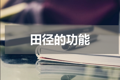 田径的功能