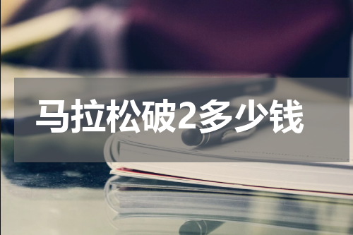马拉松破2多少钱