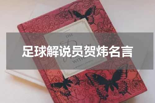 足球解说员贺炜名言