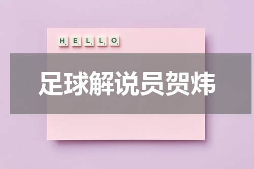 足球解说员贺炜