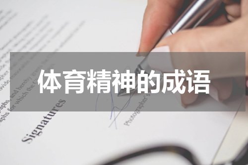 体育精神的成语