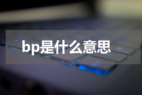bp是什么意思