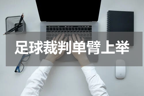 足球裁判单臂上举