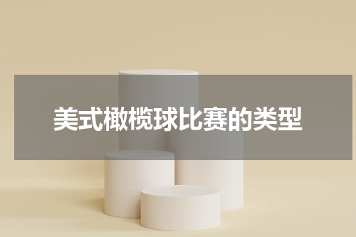 美式橄榄球比赛的类型