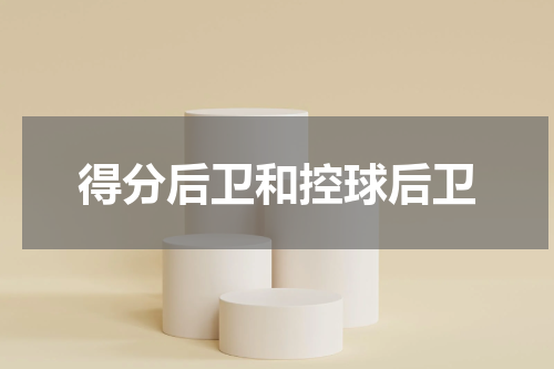 得分后卫和控球后卫