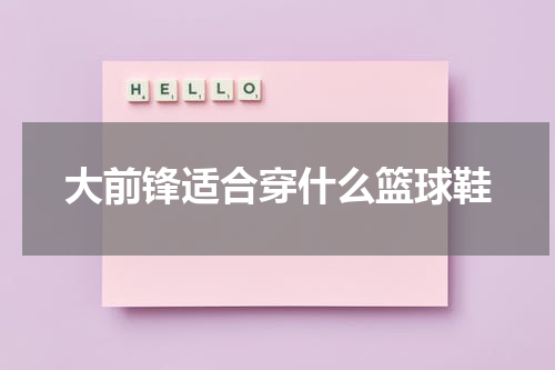 大前锋适合穿什么篮球鞋