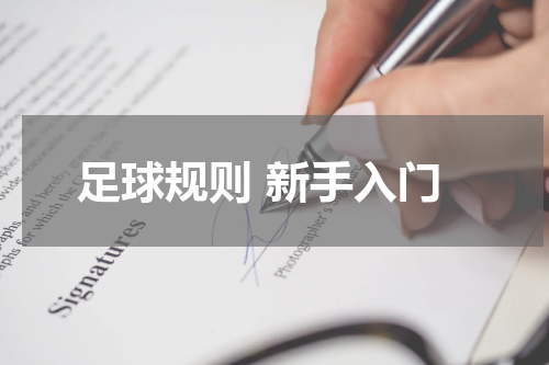 足球规则 新手入门
