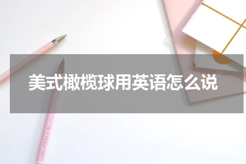 美式橄榄球用英语怎么说