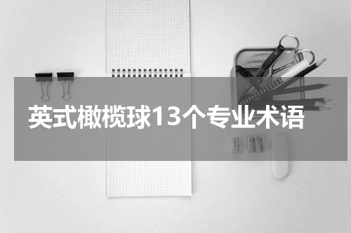 英式橄榄球13个专业术语