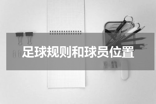 足球规则和球员位置