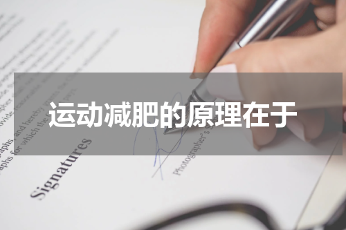 运动减肥的原理在于
