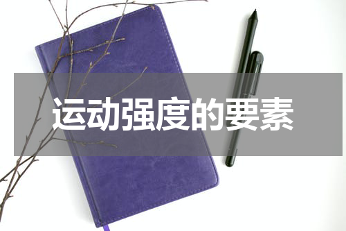 运动强度的要素