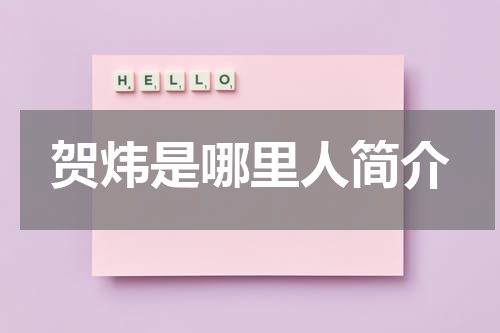 贺炜是哪里人简介
