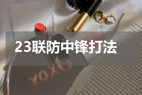 23联防中锋打法