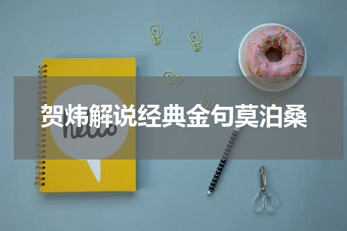 贺炜解说经典金句莫泊桑