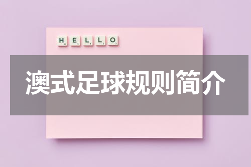 澳式足球规则简介