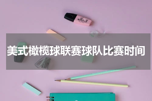 美式橄榄球联赛球队比赛时间
