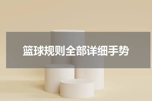 篮球规则全部详细手势