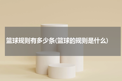 篮球规则有多少条(篮球的规则是什么)