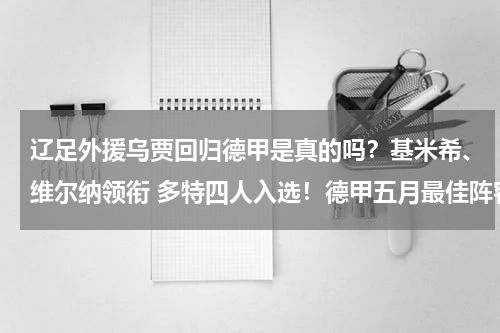 辽足外援乌贾回归德甲是真的吗？基米希、维尔纳领衔 多特四人入选！德甲五月最佳阵容公布