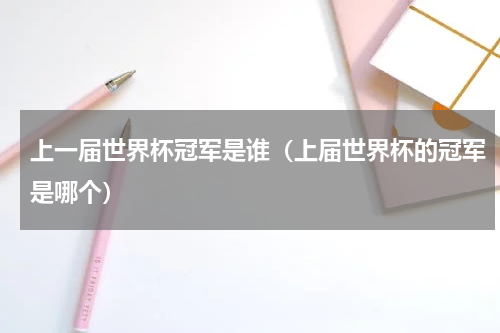 上一届世界杯冠军是谁（上届世界杯的冠军是哪个）