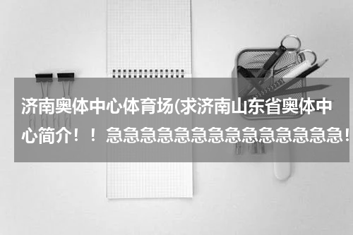 济南奥体中心体育场(求济南山东省奥体中心简介！！急急急急急急急急急急急急急急！！！！！)
