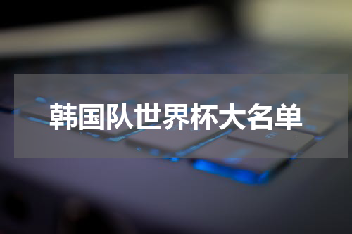 韩国队世界杯大名单